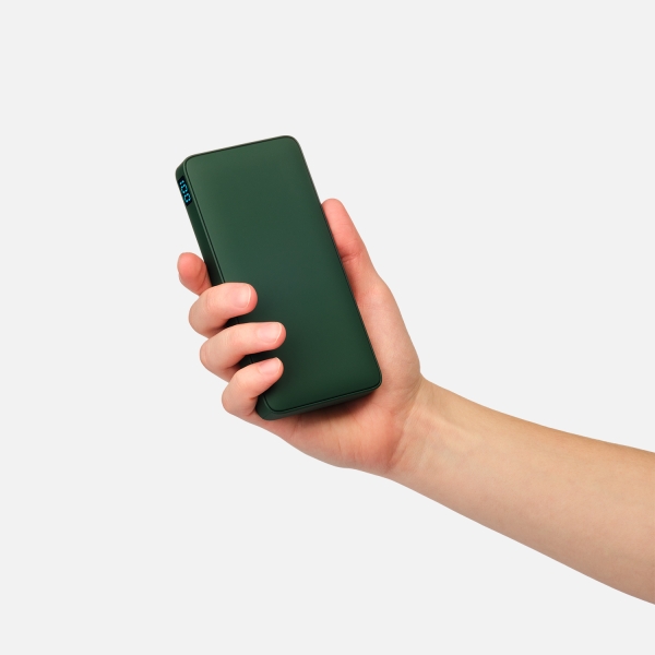 Внешний аккумулятор с подсветкой Анкор Плюс PD (Ancor PD Plus) 10000 mAh, зеленый