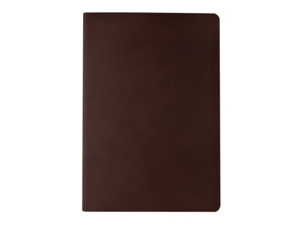 Бизнес тетрадь А5 "Megapolis flex" 60 л. soft touch клетка, коричневый