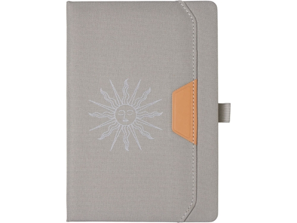 Блокнот А5 из RPET "Harvey", 80 листов FSC бумага, серый с термотрансфером