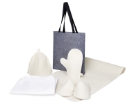 Банный набор с килтом "Healing", мужской, белый Банный набор с килтом "Healing", мужской, белый