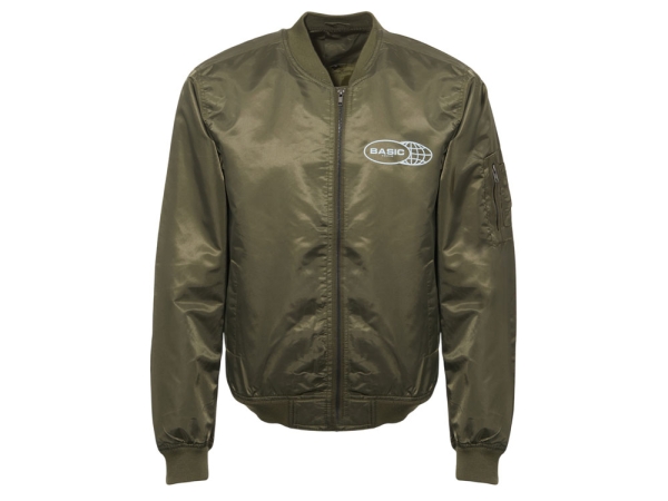 Куртка бомбер «Antwerpen» унисекс, хаки, ДТФ и бренд тайп