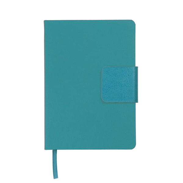 Ежедневник недатированный Stevie, А5,  бирюзовый, кремовый блок, без обреза