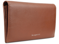 Кошелёк женский BUGATTI Lady Top, коньячный, натуральная воловья кожа, 19,5х2х10 см Кошелёк женский BUGATTI Lady Top, коньячный, натуральная воловья кожа, 19,5х2х10 см