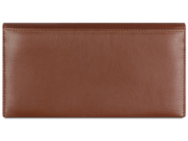 Кошелёк женский BUGATTI Lady Top, коньячный, натуральная воловья кожа, 19,5х2х10 см