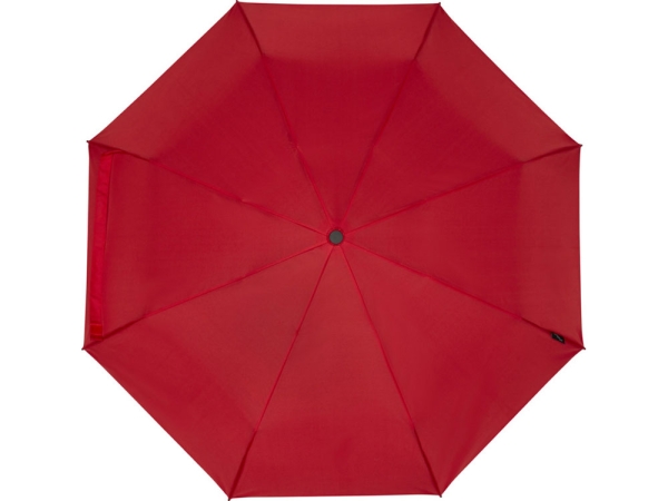 Birgit, складной ветроустойчивый зонт диаметром 21 дюйм из переработанного ПЭТ, красный