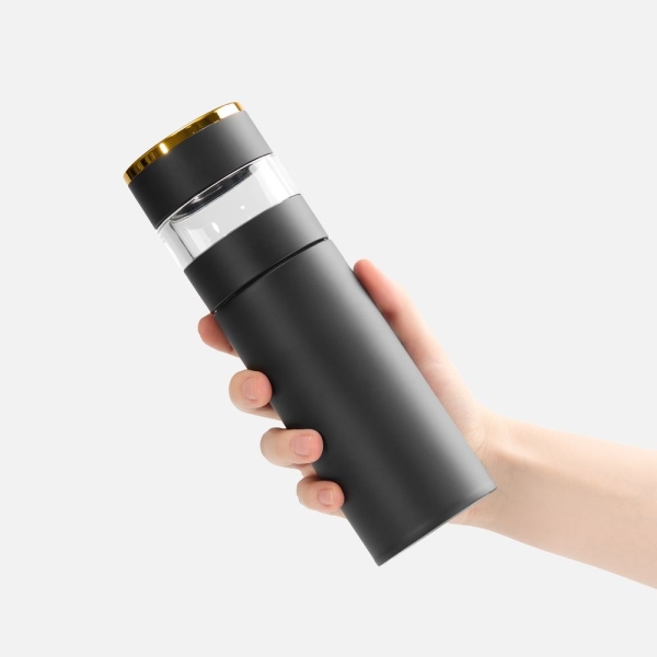 Смарт-бутылка с инфьюзером Thermory, черная