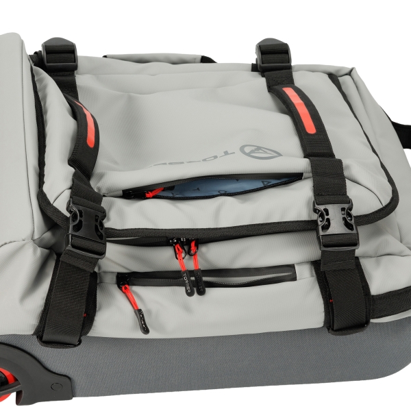 Сумка на колесах TORBER РИТМ, серый, полиэстер 900D с PU покрытием, 49 x 35,5 x 26 см, 35 л