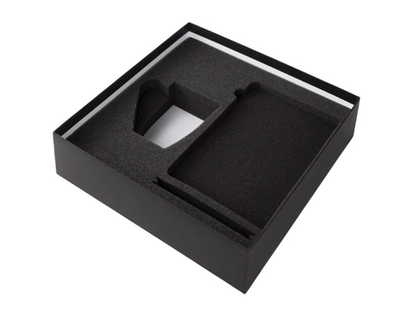 Подарочный набор с блокнотом С1, металлической ручкой и кружкой, серый