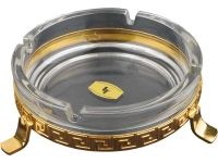 Пепельница, прозрачный/золотистый