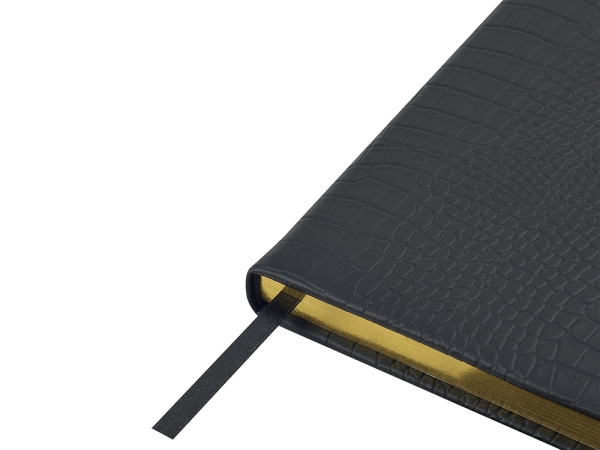 Ежедневник недатированный А5 "Amazonia", черный с золотым обрезом