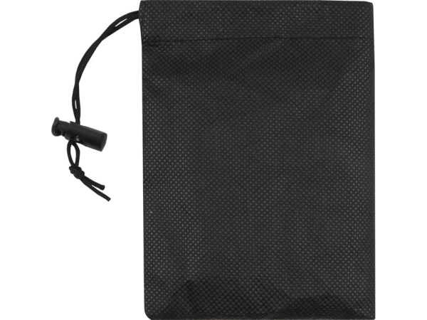 Lucas спортивное полотенце из переработанного полиэстера 30х80 см - сплошной черный