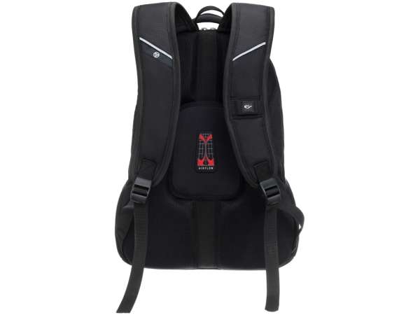 Рюкзак TORBER XPLOR с отделением для ноутбука 15", чёрный/бордовый, полиэстер 600D, 35x20x47 см, 33л