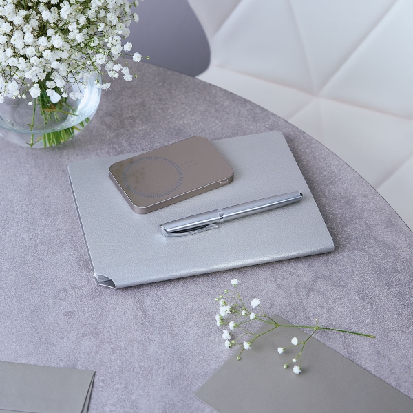 Ежедневник Молто (Molto) недатированный, серебряный