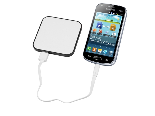 Портативное зарядное устройство (power bank) "Квадрум", 2600 mAh, черный