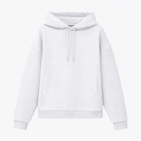 Худи релакс унисекс Баланс, с начесом, белый, размер XL/2XL