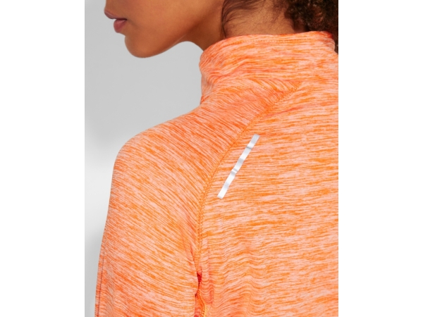 Толстовка с воротом на молнии женская "Melbourne", меланжевый оранжевый