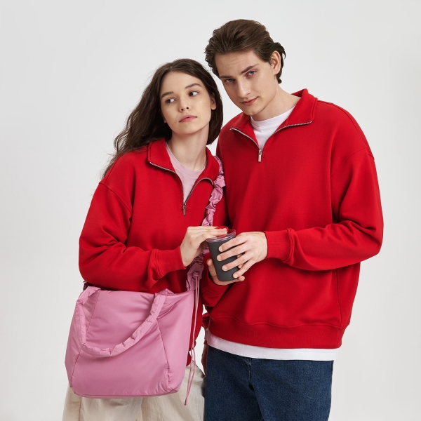 Толстовка на молнии унисекс FLOW, красная, размер 3XL/4XL