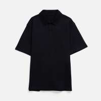 Рубашка поло унисекс Tiimi, черная Рубашка поло унисекс Tiimi, черная