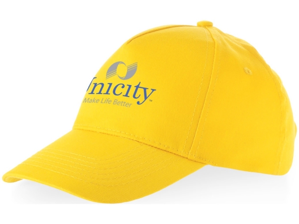 Бейсболка "Memphis" 5-ти панельная, желтый