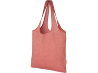 Модная эко-сумка Pheebs объемом 7 л из переработанного хлопка плотностью 150 г/м2, красный меланж Модная эко-сумка Pheebs объемом 7 л из переработанного хлопка плотностью 150 г/м2, красный меланж