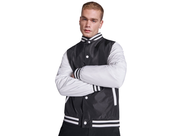 Бомбер утепленный «California» унисекс, черный/белый