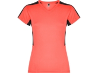 Футболка "Suzuka" женская, неоновый коралловый/черный Футболка "Suzuka" женская, неоновый коралловый/черный