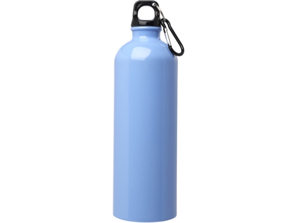 Одностенная бутылка для воды с карабином Oregon, изготовленная из нержавеющей стали, сертифицированной по стандарту RCS, объемом 750 мл - Cloud Blue