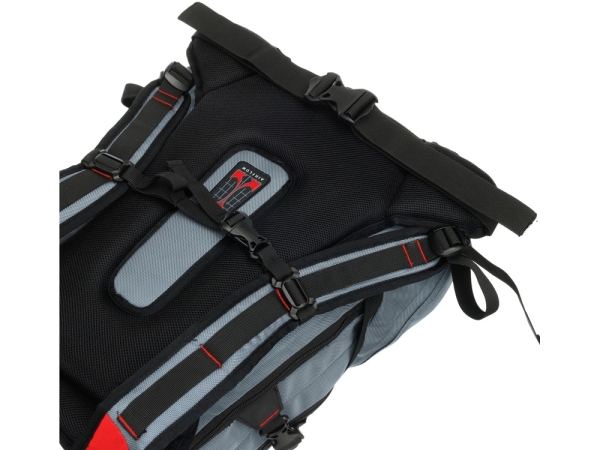 Рюкзак TORBER DRIVE с отделением для ноутбука 15", серый/красный, полиэстер 1680D, 36x17x50 см, 30 л