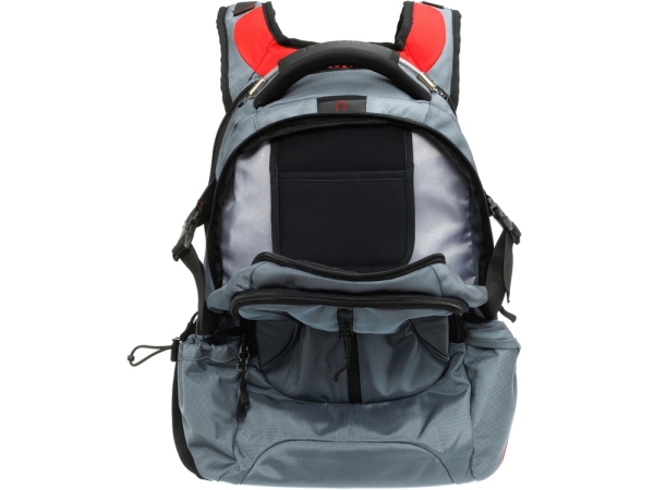 Рюкзак TORBER DRIVE с отделением для ноутбука 15", серый/красный, полиэстер 1680D, 36x17x50 см, 30 л