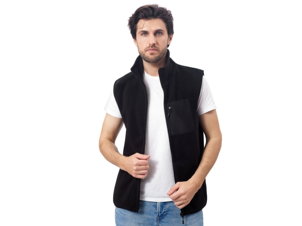 Жилет флисовый «Trondheim» унисекс, черный