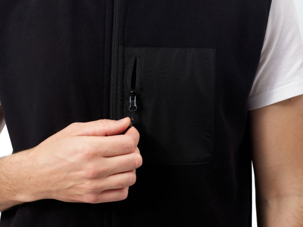 Жилет флисовый «Trondheim» унисекс, черный