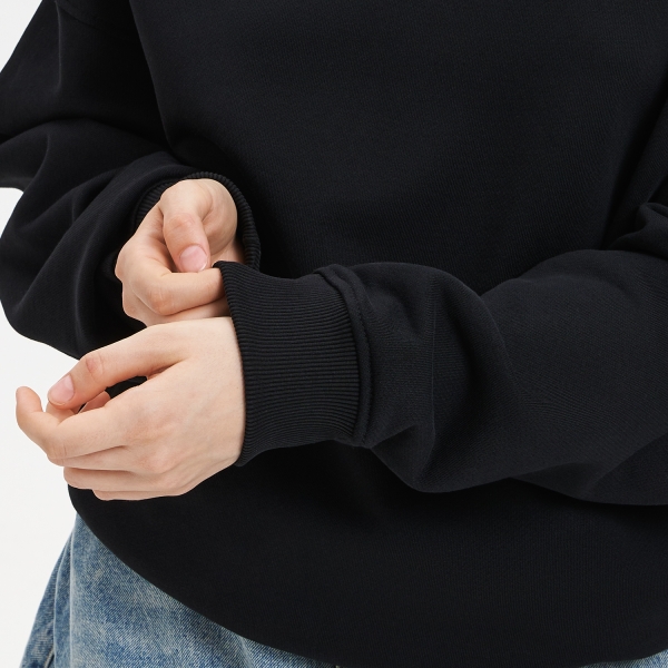 Худи оверсайз унисекс FUSION, черный, размер M/L