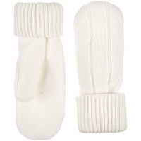 Варежки Knit Beat, белые (молочные)