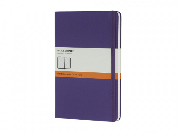 Записная книжка Moleskine Classic (в линейку) в твердой обложке, Large (13х21см), фиолетовый