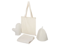 Банный набор с килтом "Healing Light", мужской, белый Банный набор с килтом "Healing Light", мужской, белый