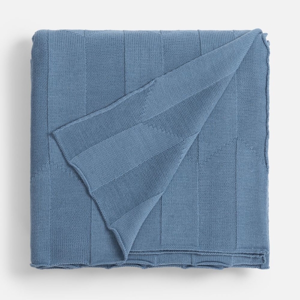 Плед Rombus, синий (дымчатый)