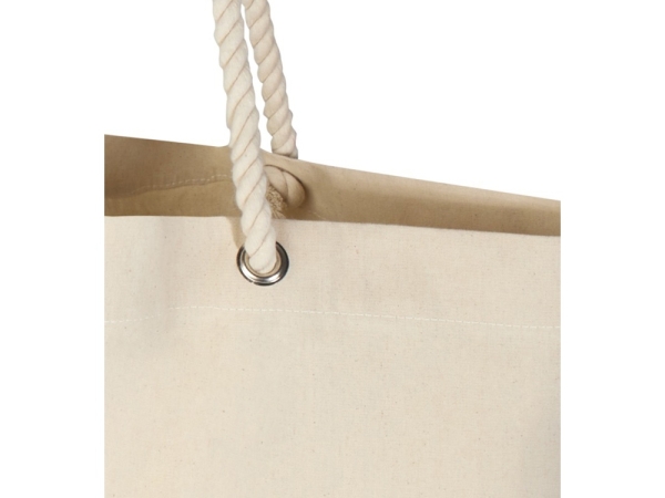 Florida пляжная эко-сумка из переработанного материала, сертифицированного по стандарту GRS, плотностью 270 г/м² 18L - Натуральный / Натуральный