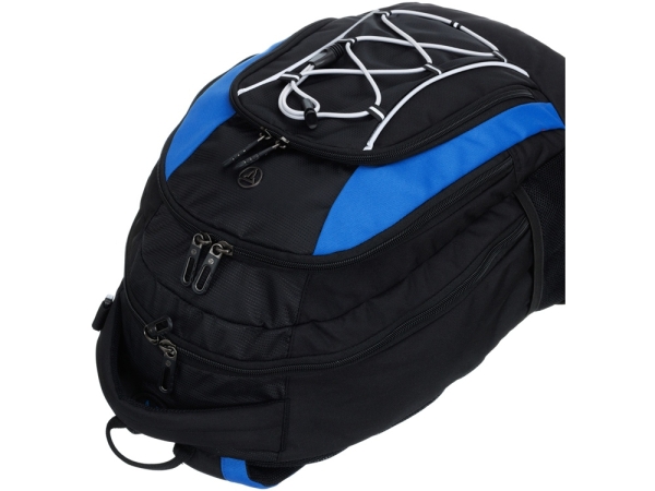 Рюкзак TORBER ROCKIT с отделением для ноутбука 15", черный/синий, полиэстер, 33х19х45 см, 28 л