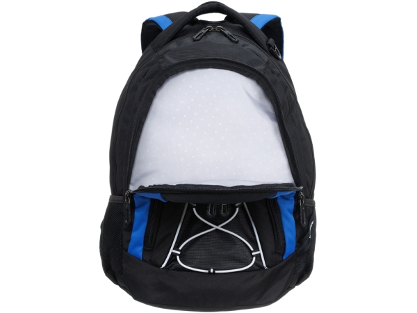 Рюкзак TORBER ROCKIT с отделением для ноутбука 15", черный/синий, полиэстер, 33х19х45 см, 28 л