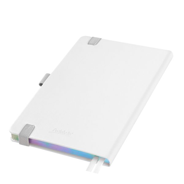 Ежедневник Galaxy недатированный, жесткая обложка, срез голограф. фольга, белый
