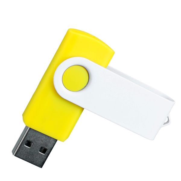 Флешка TWIST WHITE COLOR Желтая с белым 4015.04.07.8ГБ
