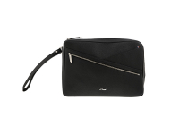 Барсетка, LINE D CAPSULE Grained, (Medium), черная зернистая мягкая кожа Барсетка, LINE D CAPSULE Grained, (Medium), черная зернистая мягкая кожа