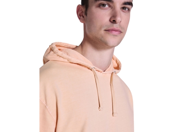 Толстовка с капюшоном «KENIA» унисекс, светло-абрикосовый выстиранный
