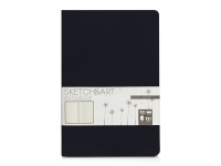 Скетчбук "Sketch & Art" в твердом переплете 143х216 мм, 100 л. бежевой бумаги 100 г/м2, черный