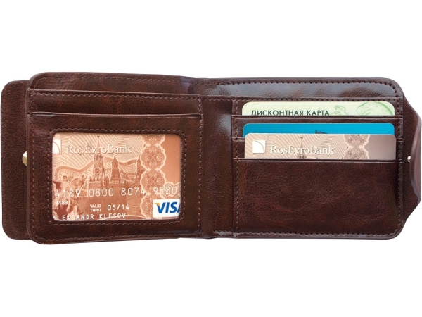 Набор Бриг: портмоне, визитница, ручка шариковая Бриг