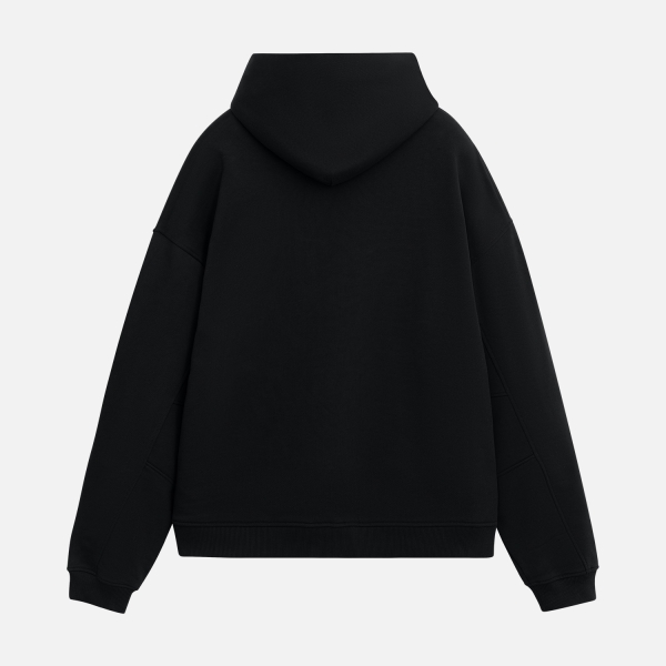 Худи оверсайз унисекс FUSION, черный, размер 3XL/4XL