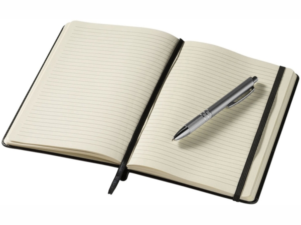 Блокнот А5 Panama с ручкой, черный