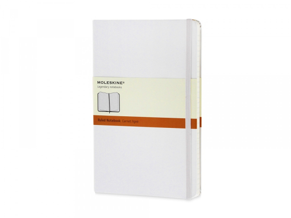 Записная книжка Moleskine Classic (в линейку) в твердой обложке, Large (13х21см), белый