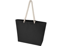 Florida пляжная эко-сумка из переработанного материала, сертифицированного по стандарту GRS, плотностью 270 г/м² 18L - сплошной черный / сплошной черный Florida пляжная эко-сумка из переработанного материала, сертифицированного по стандарту GRS, плотностью 270 г/м² 18L - сплошной черный / сплошной черный