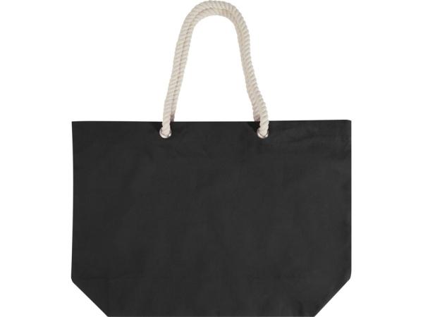 Florida пляжная эко-сумка из переработанного материала, сертифицированного по стандарту GRS, плотностью 270 г/м² 18L - сплошной черный / сплошной черный